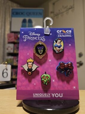 Authentic Purple, Green, Gold, Red, Blue Princess Crocs Jibbitz